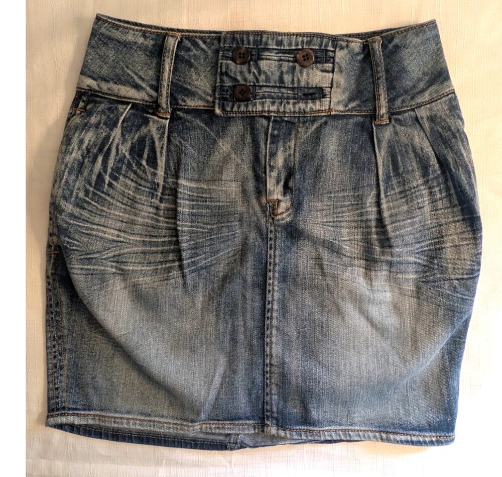 MANGO Jeans Blue Denim Skirt Size 6